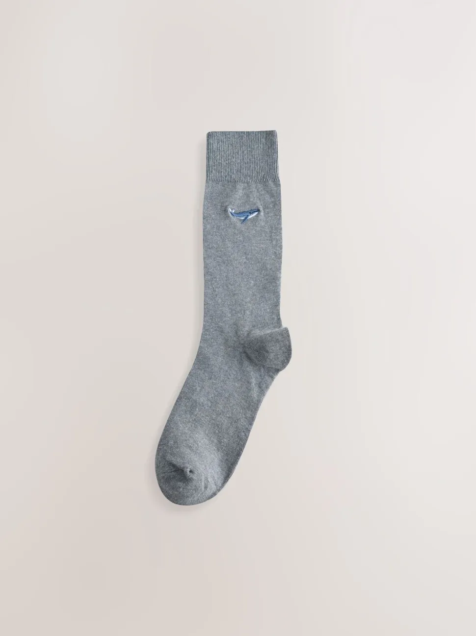 Grijs/blauw gedraaid Arctisch Animal - 8 Sokken met borduursel
