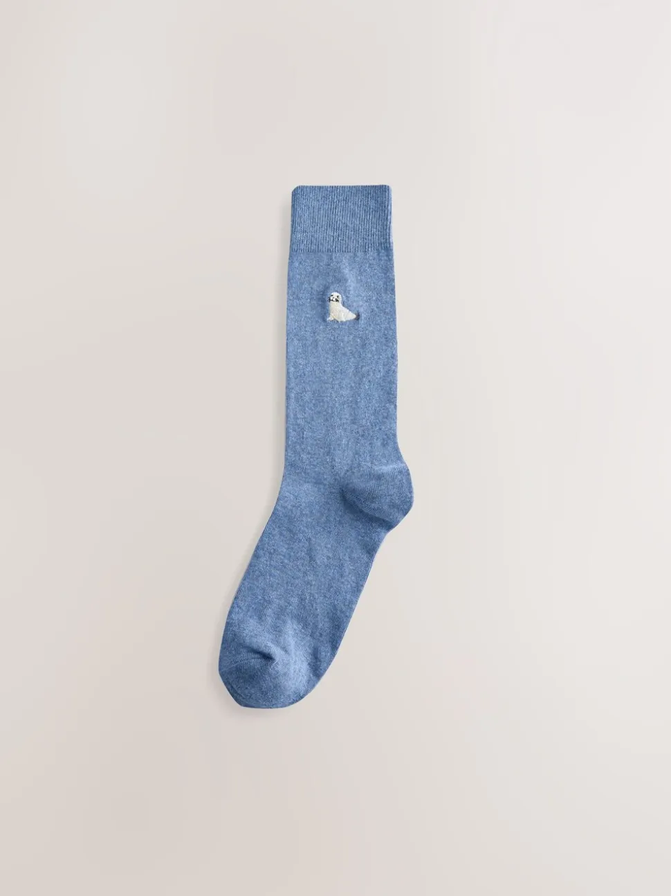 Grijs/blauw gedraaid Arctisch Animal - 8 Sokken met borduursel