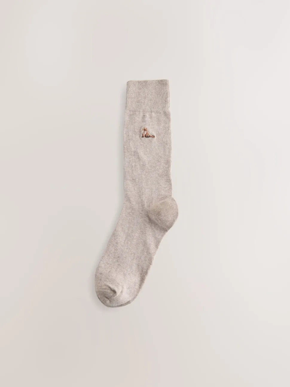 Grijs/blauw gedraaid Arctisch Animal - 8 Sokken met borduursel
