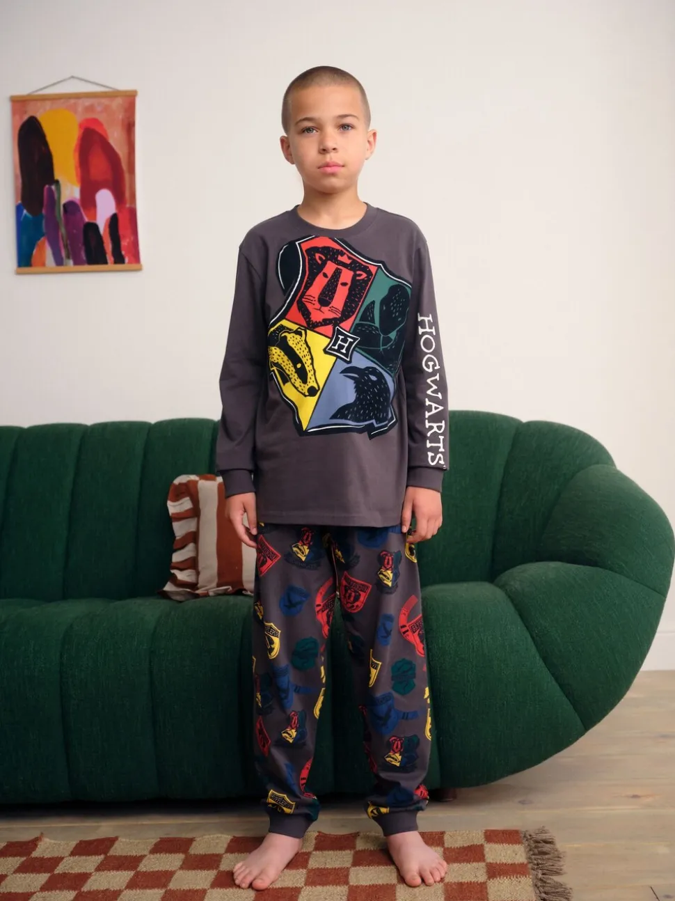 Grijs/Blauw Harry Potter - Pyjama met één licentie (4-16jr)