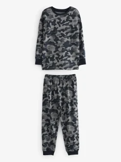 Grijs/blauw/groen camouflage - Verpakking van 3 pyjama's met lange mouwen (3-16 jr)