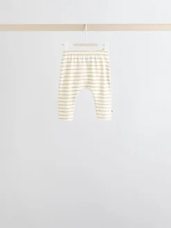 Grijs/crème met figuurtjes - 6 -delige set van top met lange mouwen en leggings (0mnd -3jr)
