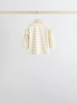 Grijs/crème met figuurtjes - 6 -delige set van top met lange mouwen en leggings (0mnd -3jr)