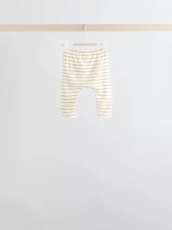 Grijs/crème met figuurtjes - 6 -delige set van top met lange mouwen en leggings (0mnd -3jr)