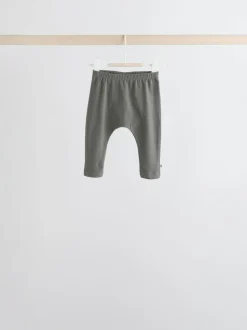 Grijs/crème met figuurtjes - 6 -delige set van top met lange mouwen en leggings (0mnd -3jr)