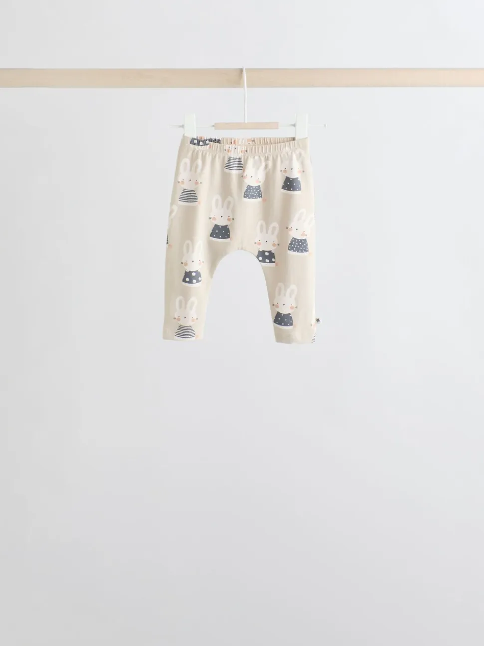 Grijs/crème met figuurtjes - 6 -delige set van top met lange mouwen en leggings (0mnd -3jr)