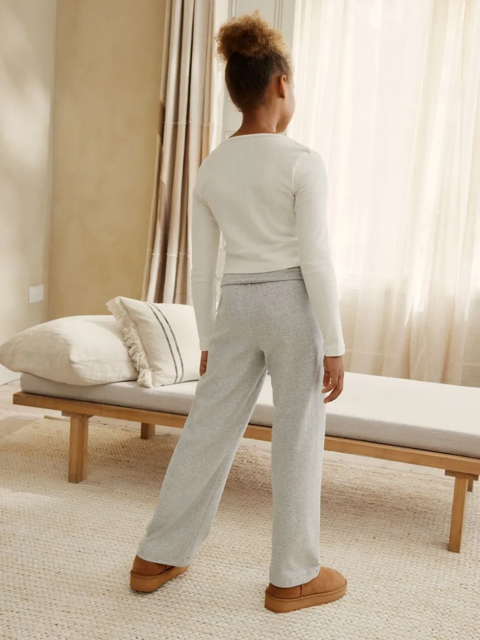 Grijs/ecru - Soft Folded Waistband Pyjamas (3-16yrs)