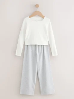 Grijs/ecru - Soft Folded Waistband Pyjamas (3-16yrs)