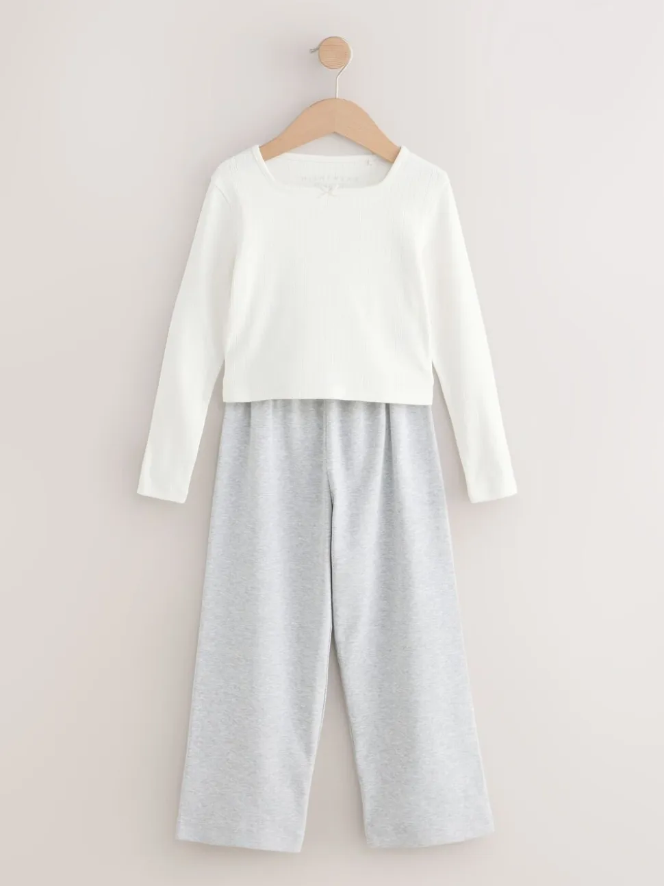 Grijs/ecru - Soft Folded Waistband Pyjamas (3-16yrs)