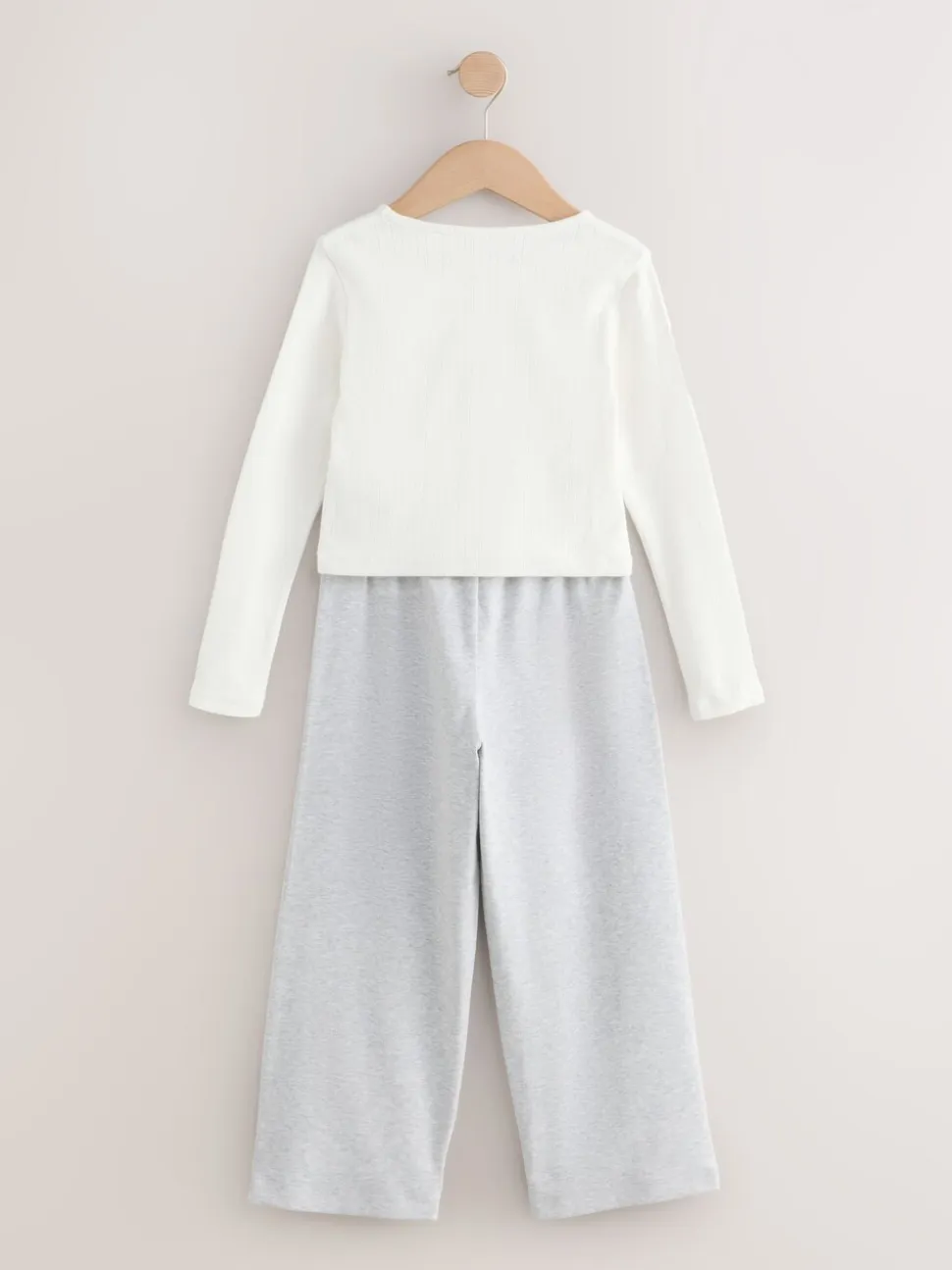 Grijs/ecru - Soft Folded Waistband Pyjamas (3-16yrs)
