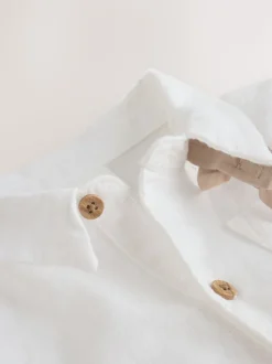 Grijs-groen - 3 -delige babyset van overhemd, broek en bretels (0mnd-2jr)