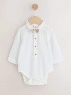 Grijs-groen - 3 -delige babyset van overhemd, broek en bretels (0mnd-2jr)