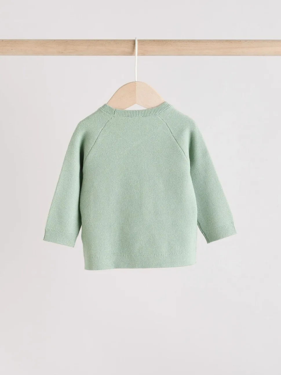 Grijs-groen - 2 -delige babyset met gebreide wikkelstrui en legging (0mnd-2jr)