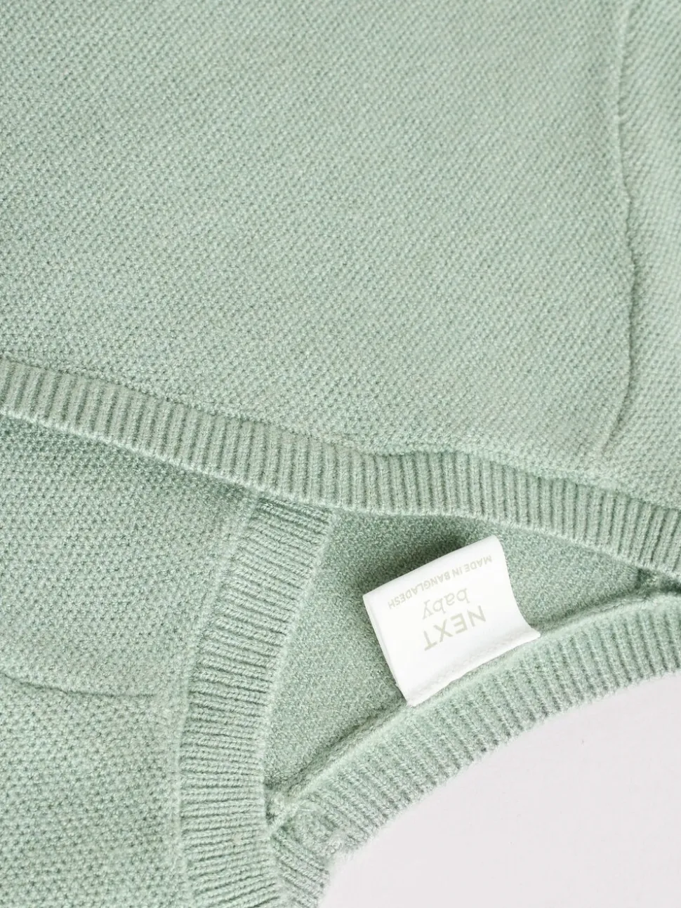 Grijs-groen - 2 -delige babyset met gebreide wikkelstrui en legging (0mnd-2jr)