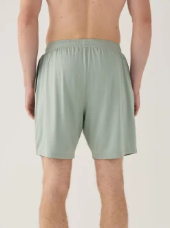 Grijs-groen - Active Gym trainingsshort met textuur