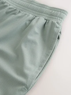 Grijs-groen - Active Gym trainingsshort met textuur