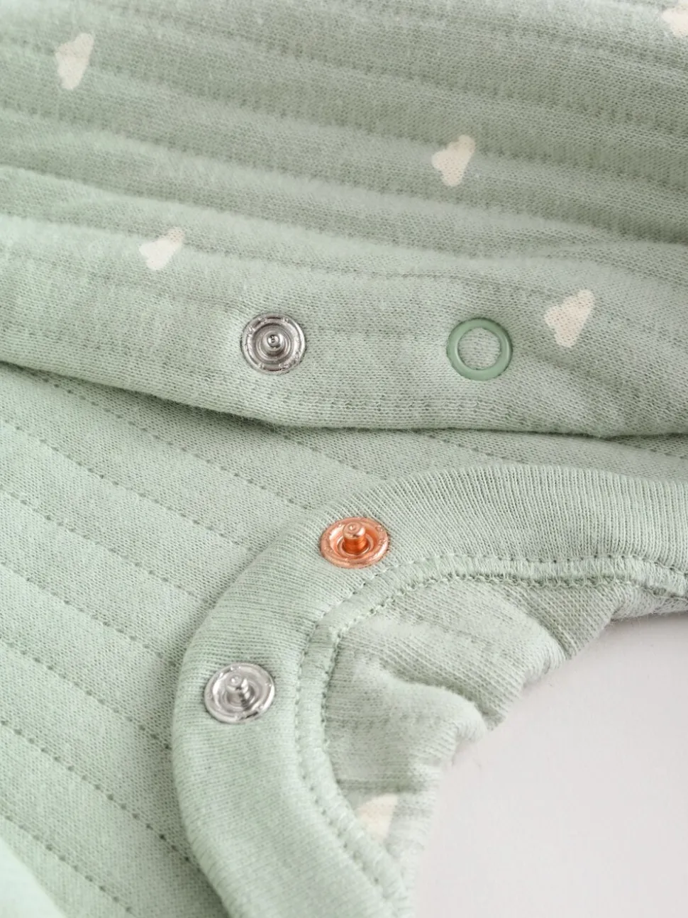 Grijs-groen - Baby Quilted Sleepsuits 2 Pack