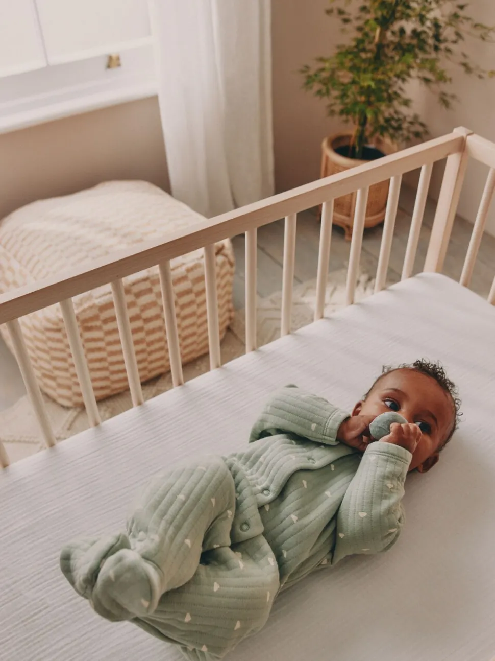 Grijs-groen - Baby Quilted Sleepsuits 2 Pack
