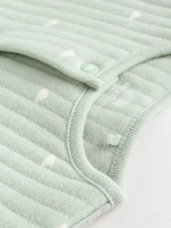 Grijs-groen - Baby Quilted Sleepsuits 2 Pack