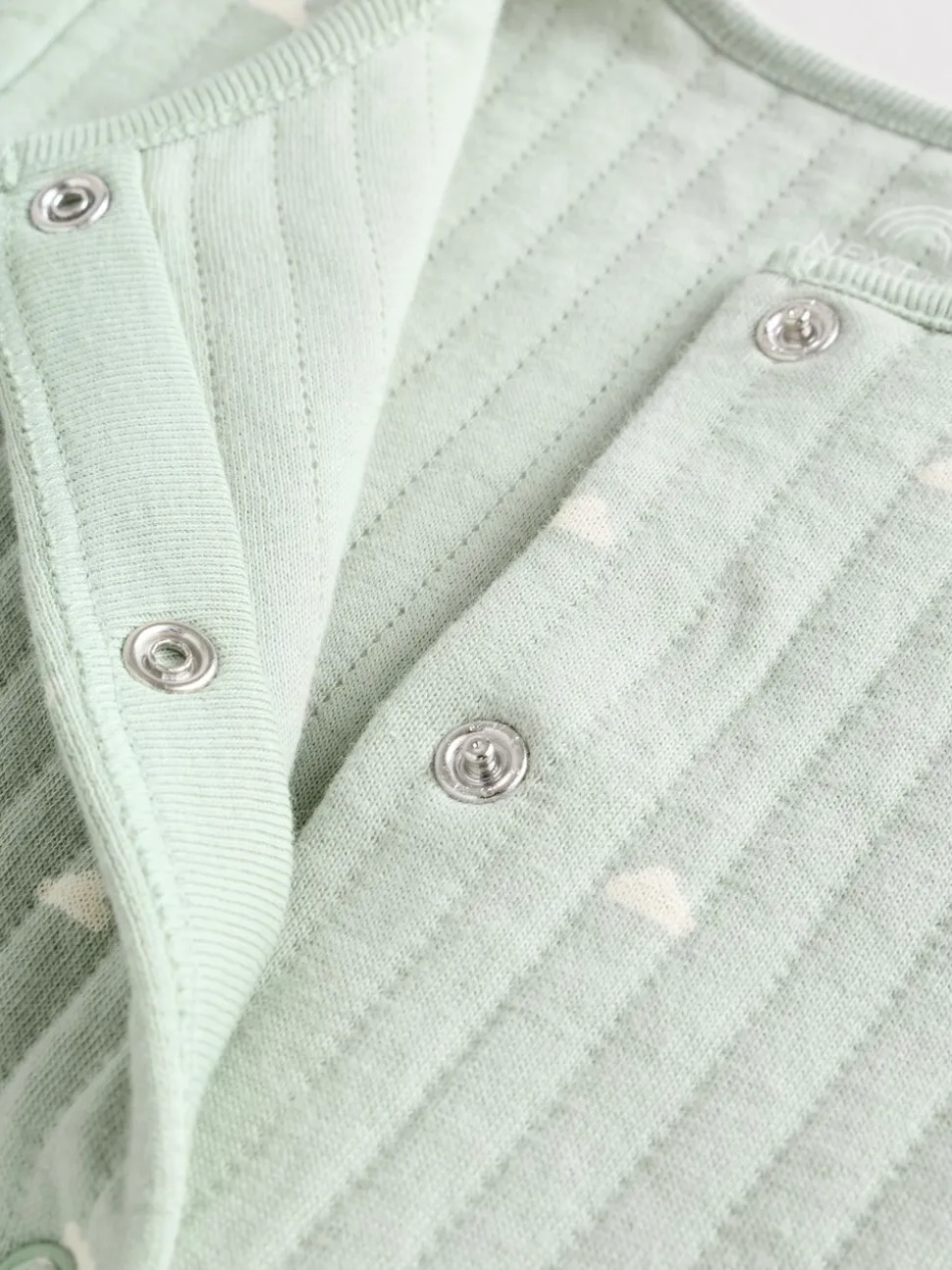 Grijs-groen - Baby Quilted Sleepsuits 2 Pack