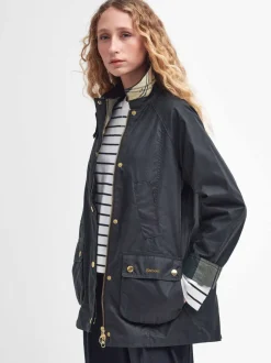 Grijs-groen - Barbour® Modern Beadnell Wax Jacket