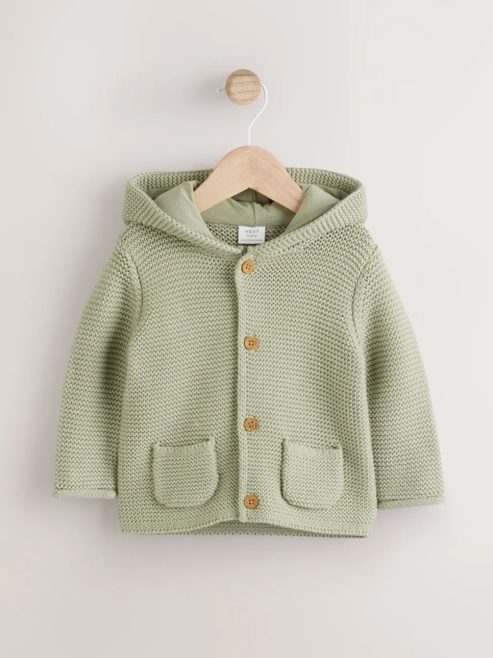 Grijs-groen - Gebreid babyvest (0 mnd- 2 jr)