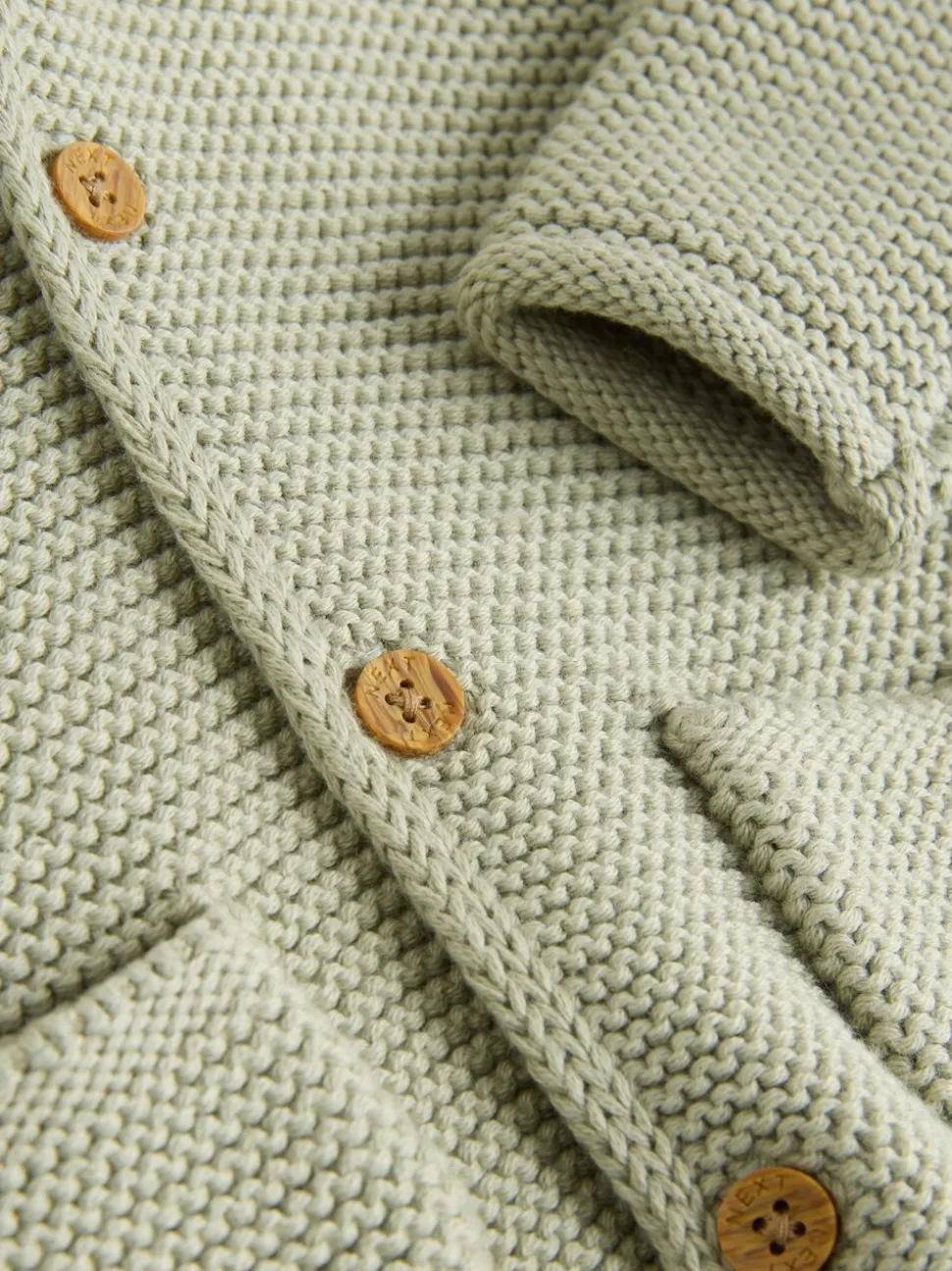 Grijs-groen - Gebreid babyvest (0 mnd- 2 jr)
