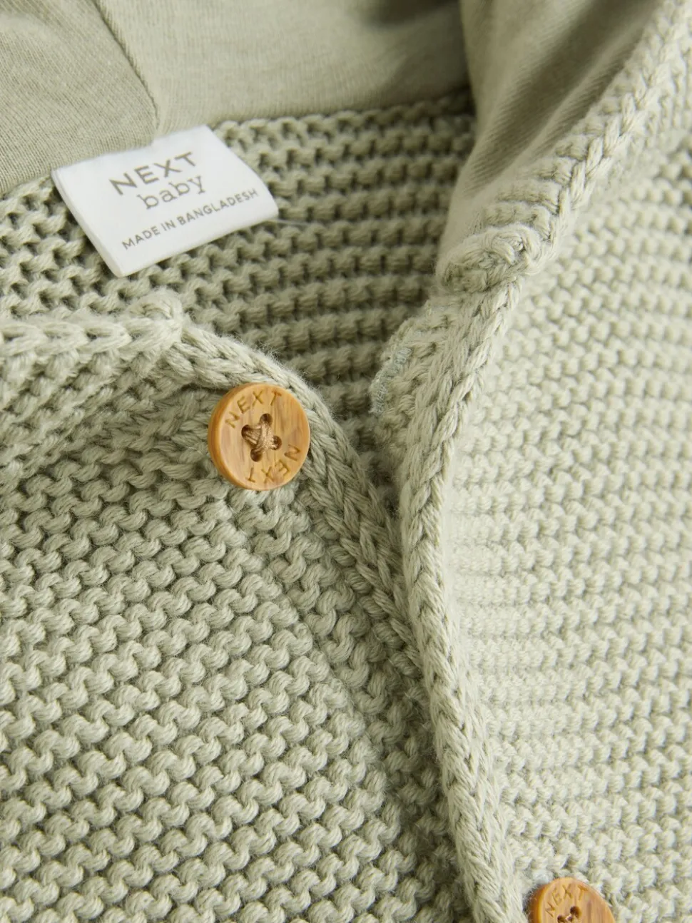 Grijs-groen - Gebreid babyvest (0 mnd- 2 jr)