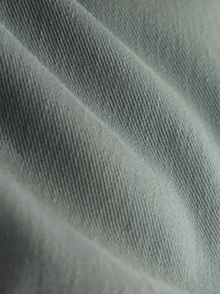 Grijs-groen - Jersey denim broek met wijde pijpen