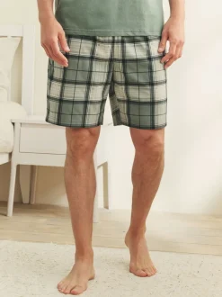 Grijs-groen - Motionflex behaaglijke pyjamaset met korte broek