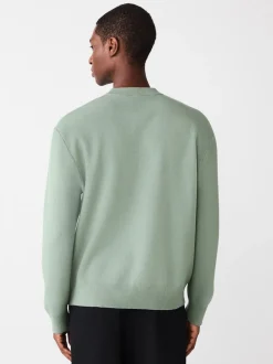 Grijs-groen - Relaxed Fit Snoopy Graphic Print Crew Neck Jumper