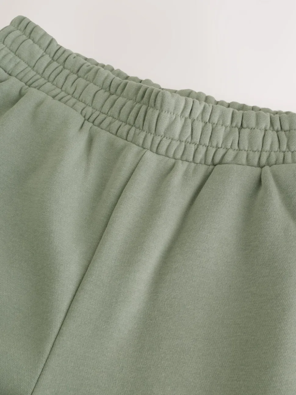 Grijs-groen - Self. joggingbroek met boorden