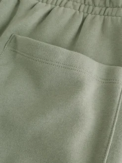 Grijs-groen - Self. joggingbroek met boorden