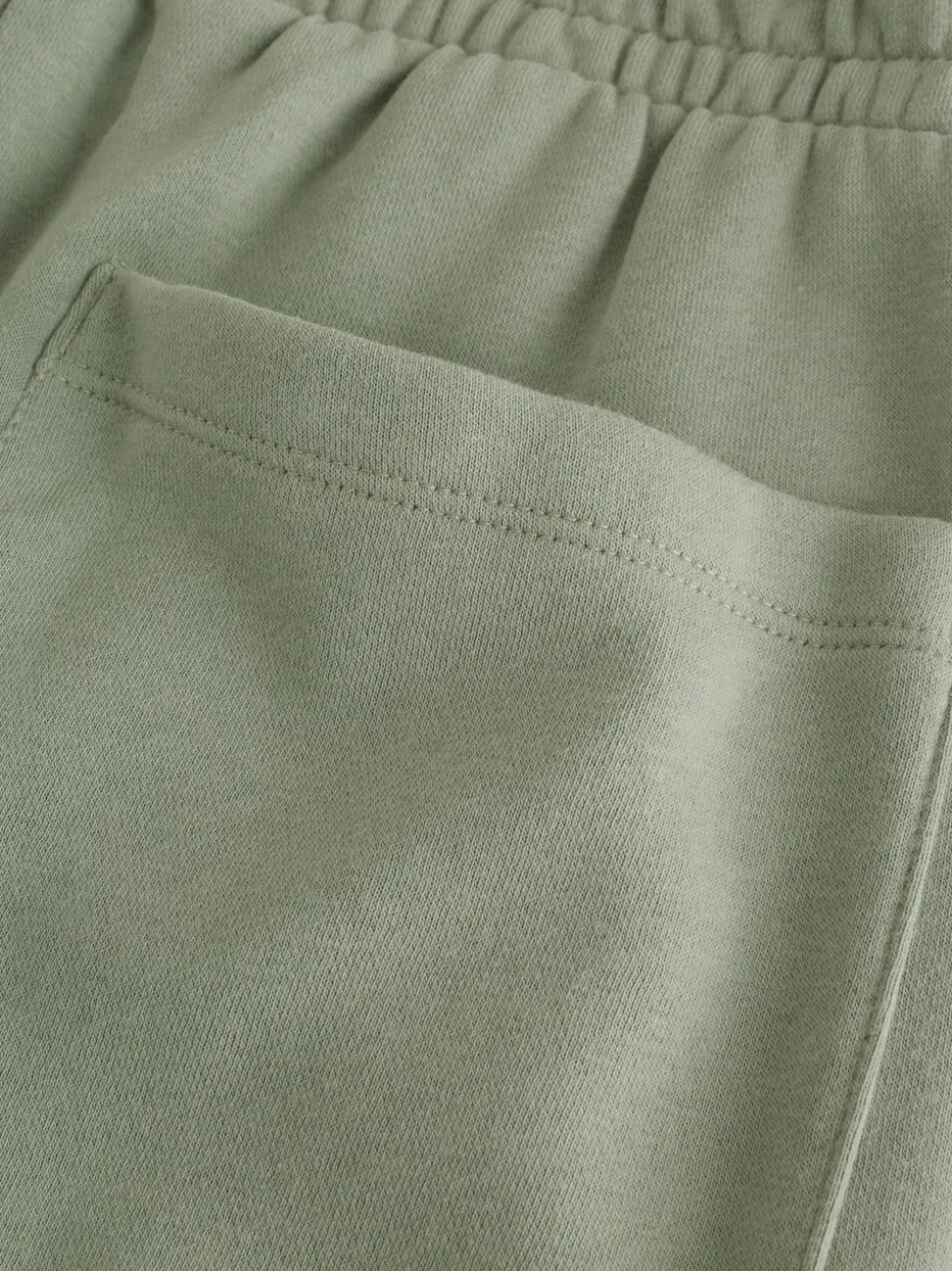 Grijs-groen - Self. joggingbroek met boorden