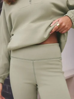 Grijs-groen - self. Kickflare Joggers