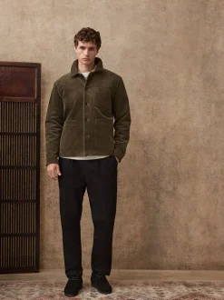 Grijs-groen - Slim Rijk Corduroy Jack