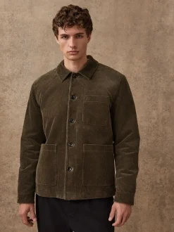 Grijs-groen - Slim Rijk Corduroy Jack