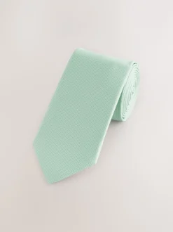 Grijs-groen - Smal - Stropdas met textuur
