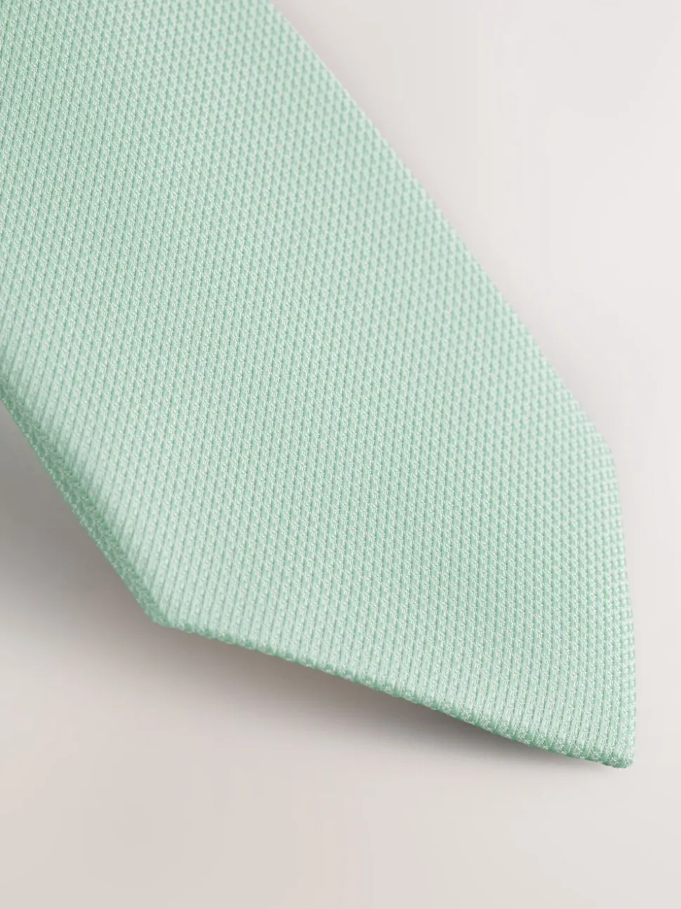 Grijs-groen - Smal - Stropdas met textuur