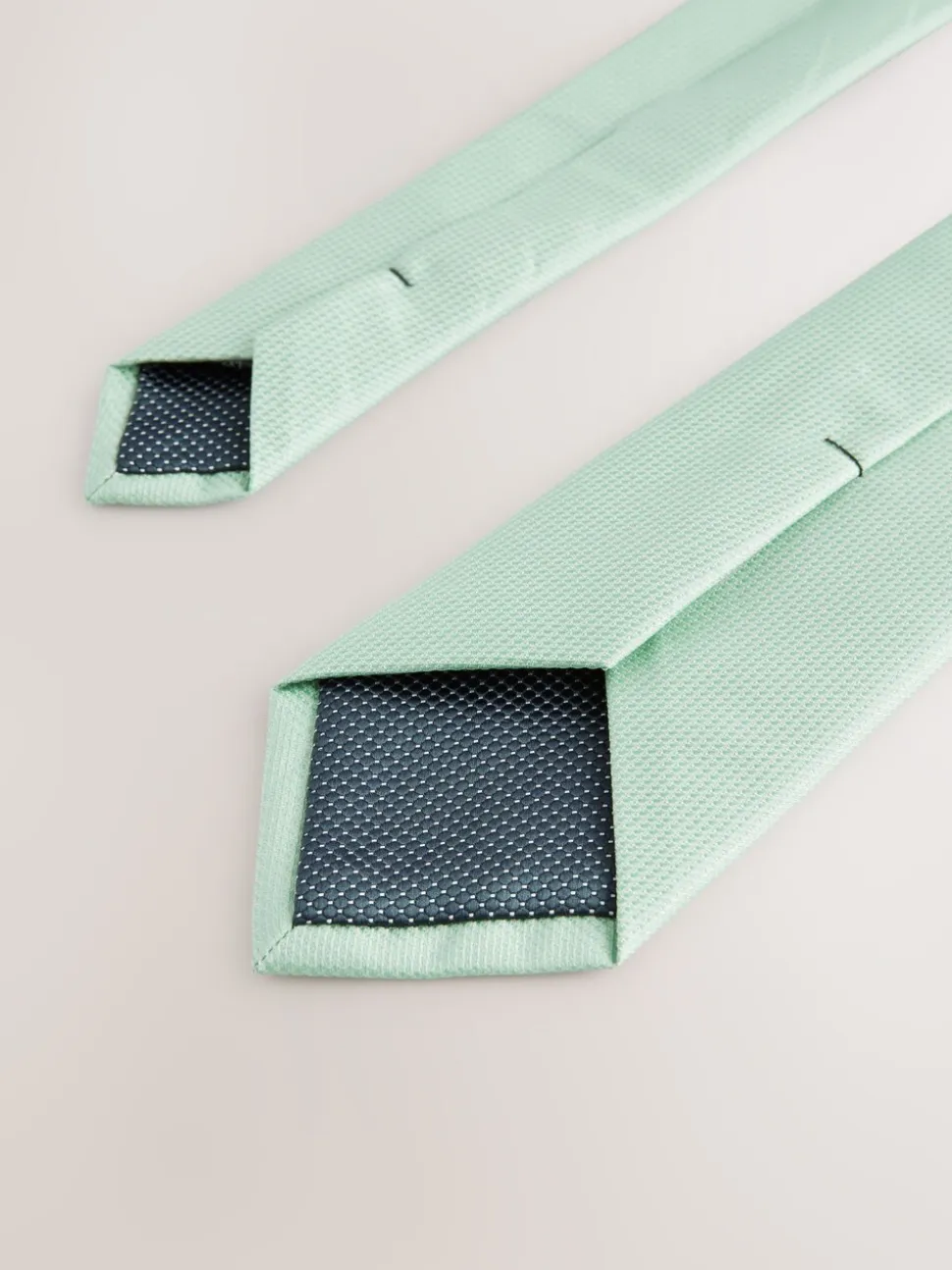 Grijs-groen - Smal - Stropdas met textuur