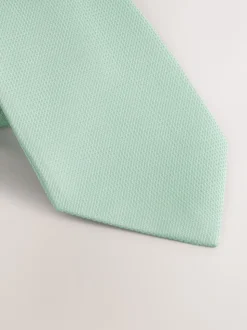 Grijs-groen - Standaard - Stropdas met textuur