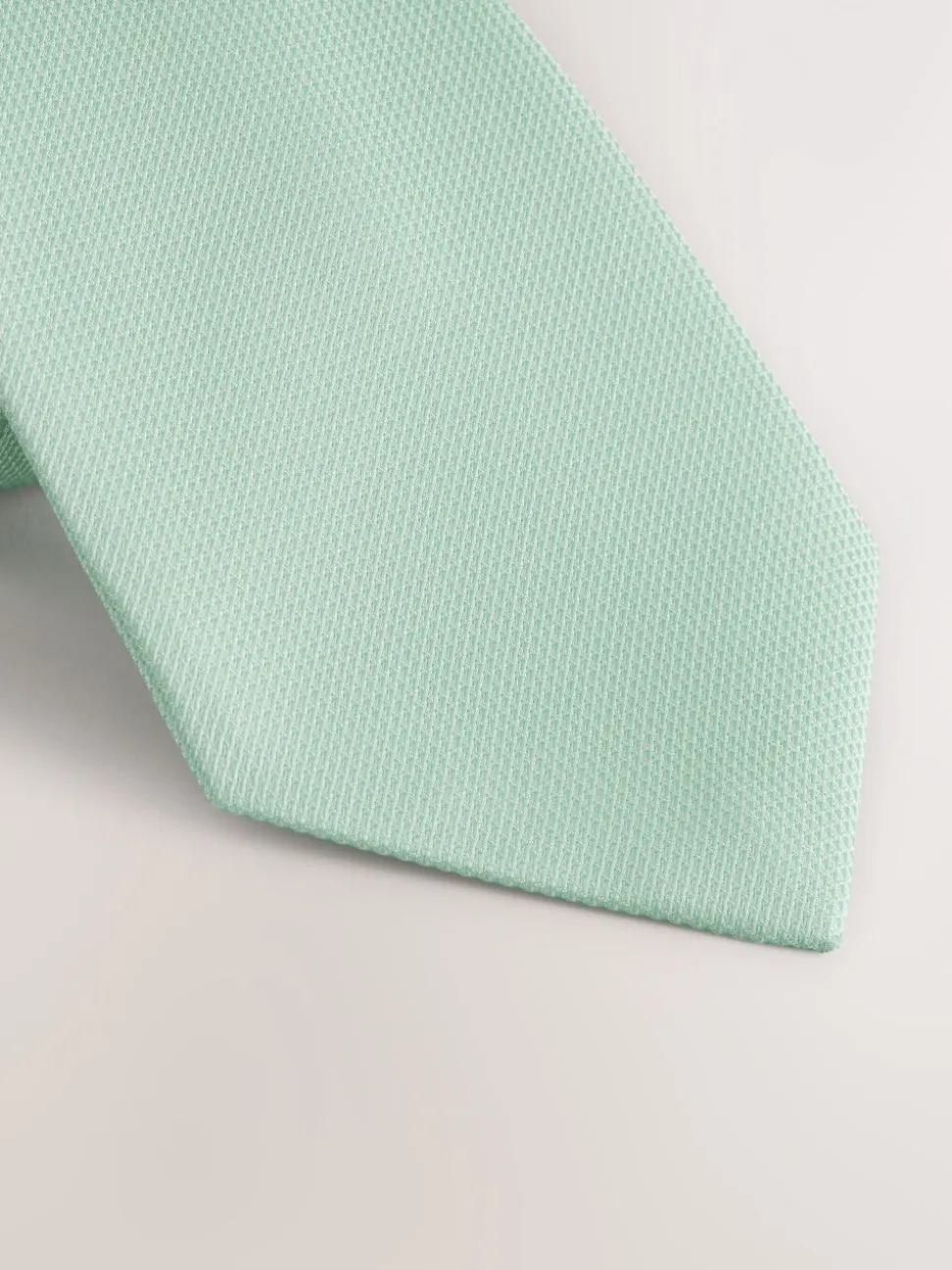 Grijs-groen - Standaard - Stropdas met textuur