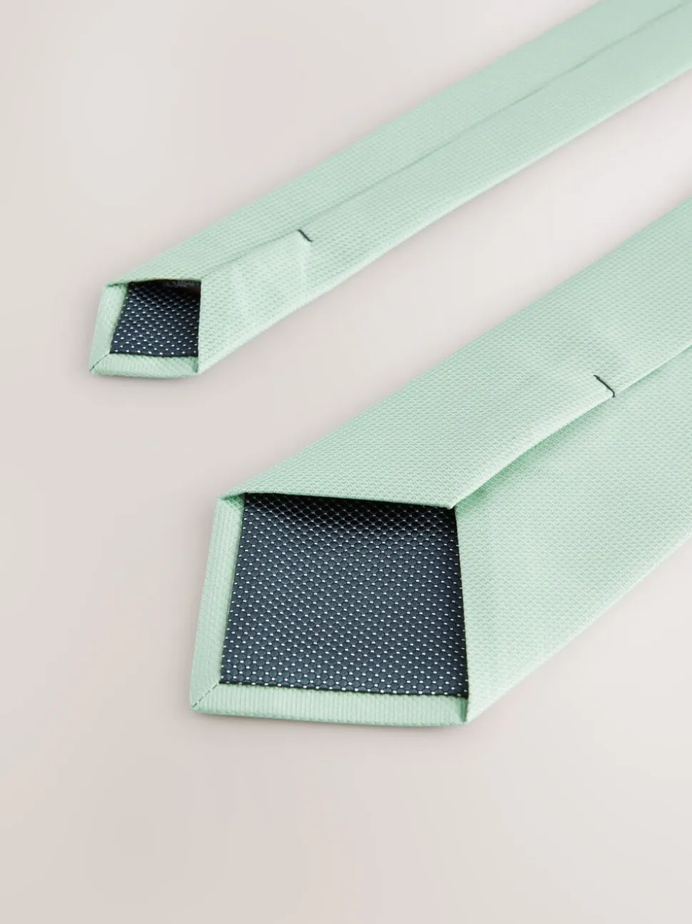 Grijs-groen - Standaard - Stropdas met textuur