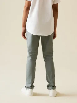 Grijs-groen - Stretchy chino's (3-17jr)