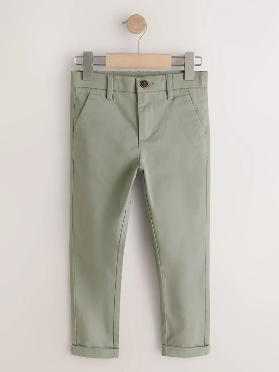 Grijs-groen - Stretchy chino's (3-17jr)