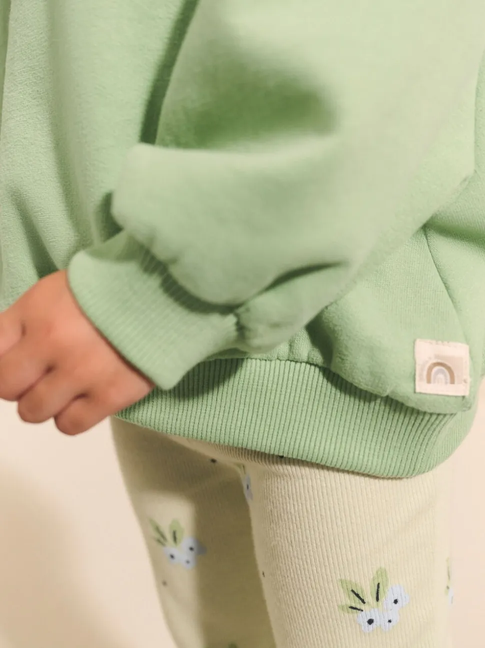 Grijs-groen - Sweatshirt met ronde hals (3 mnd-7 jr)