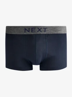 Grijs/marineblauw - Verpakking van 4 - Hipster boxershorts van 100% katoen