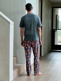 Grijs/Rood - The Rolling Stones Short Sleeve Pyjamas Set