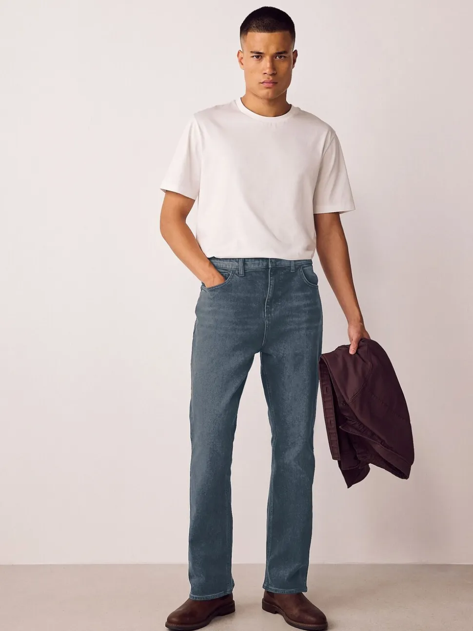 Grijstint - Bootcut - Vintage wash denim jeans