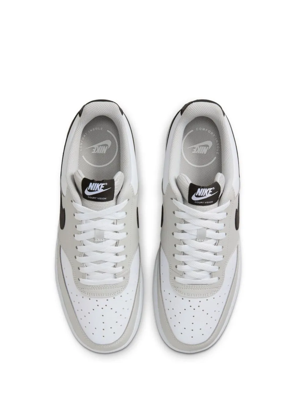 Grijs/wit - Nike Court Vision lage sneakers